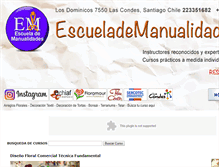 Tablet Screenshot of escuelademanualidades.cl